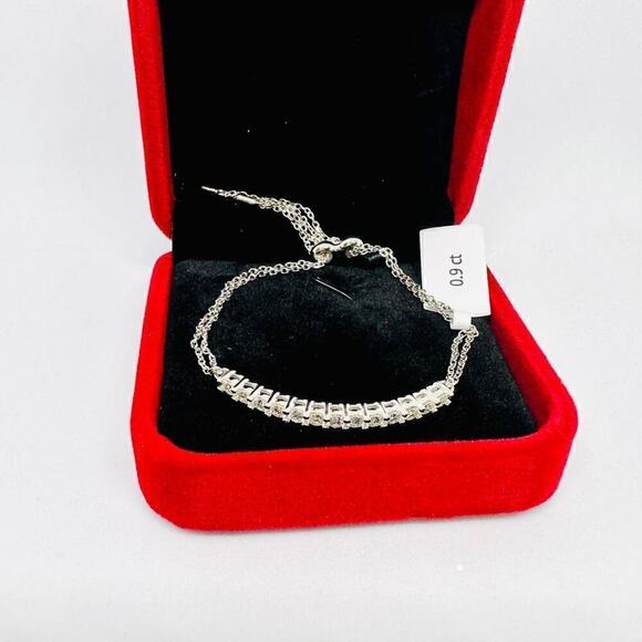 Moissanite Diamond Tennis Bracelet GRA Round Cut Brilliant Adjustable Chain - Picture 3 of 12